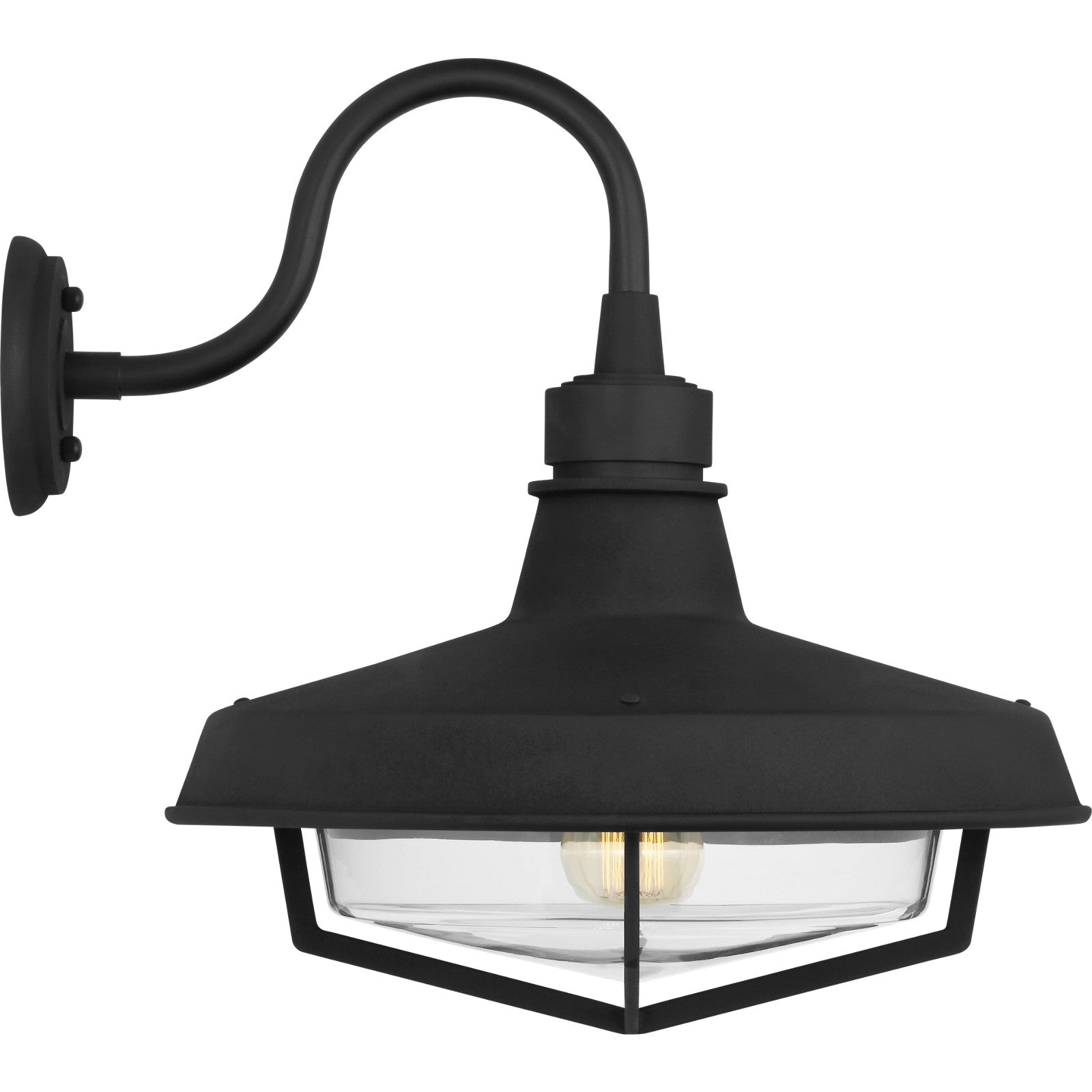 Hollis Large Wall Lantern Textured Black - Visual Comfort Outdoor Lighting