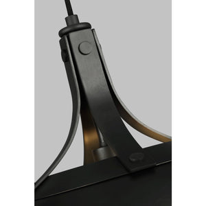 Logan Medium Pendant in Aged Iron - Visual Comfort Ceiling Lights