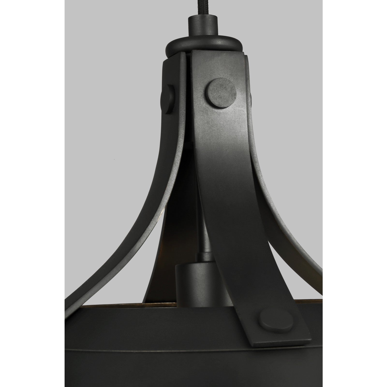Logan Small Pendant in Aged Iron - Visual Comfort Ceiling Lights