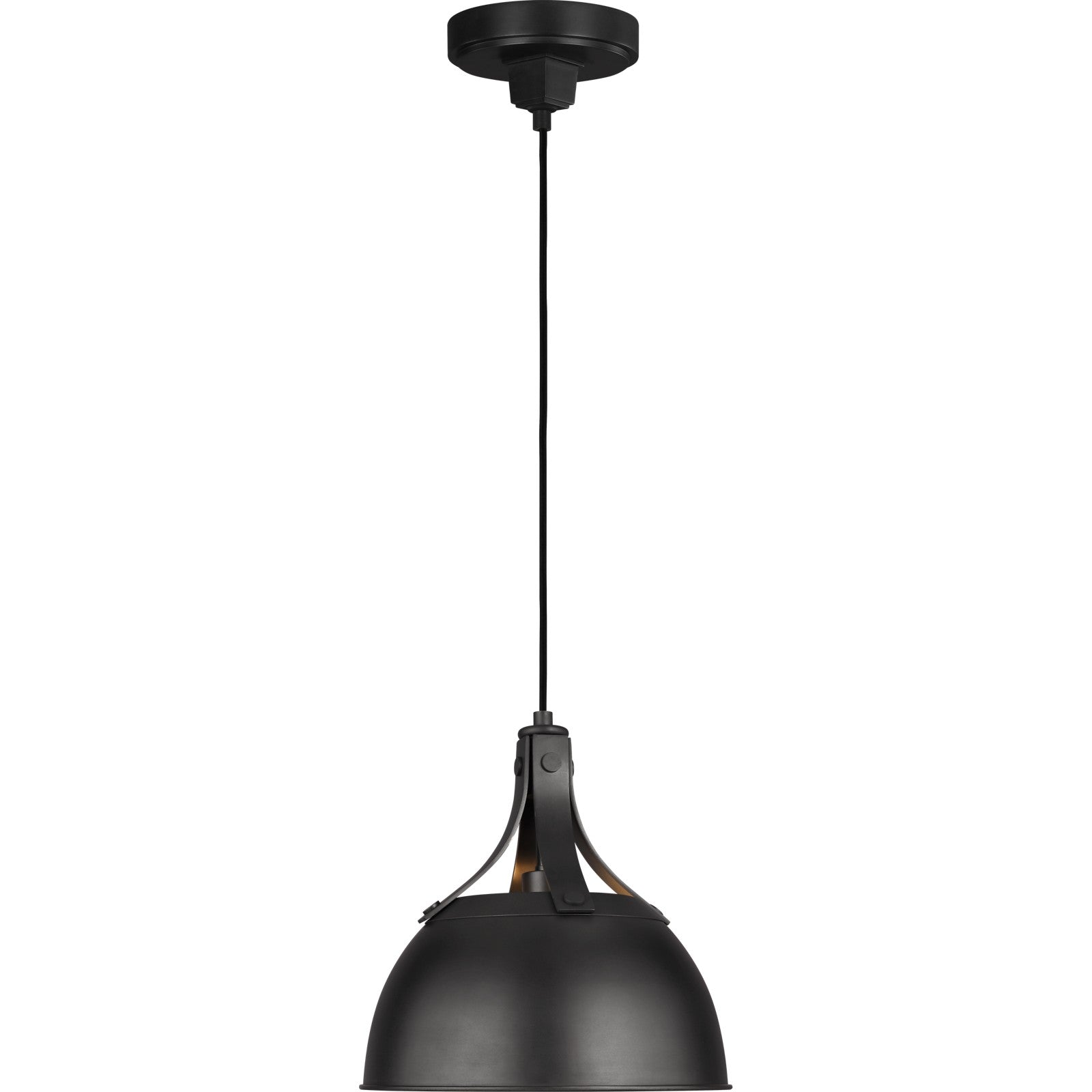 Logan Small Pendant in Aged Iron - Visual Comfort Ceiling Lights