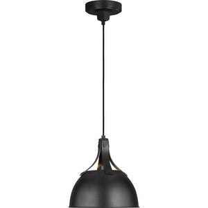 Logan Small Pendant in Aged Iron - Visual Comfort Ceiling Lights