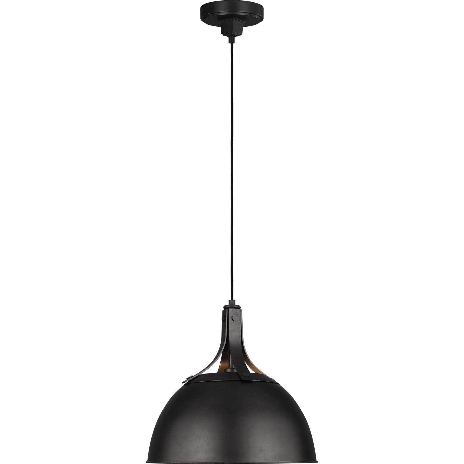 Logan Medium Pendant in Aged Iron - Visual Comfort Ceiling Lights