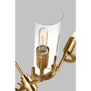 Mezzo Grand Chandelier Burnished Brass - Visual Comfort Ceiling Lights