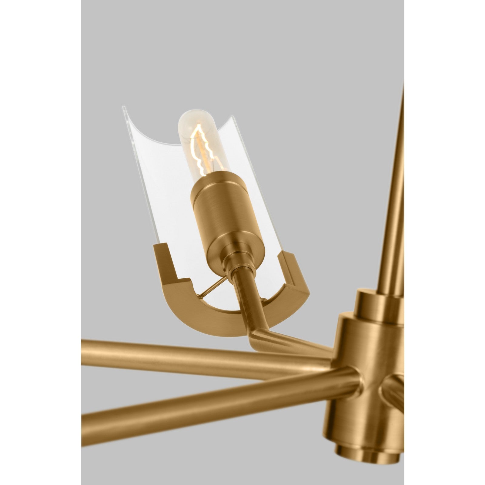 Mezzo Large Chandelier Burnished Brass - Visual Comfort Ceiling Lights