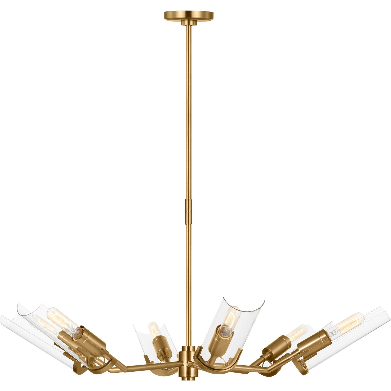 Mezzo Large Chandelier Burnished Brass - Visual Comfort Ceiling Lights