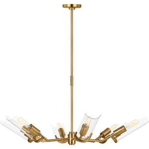 Mezzo Large Chandelier Burnished Brass - Visual Comfort Ceiling Lights