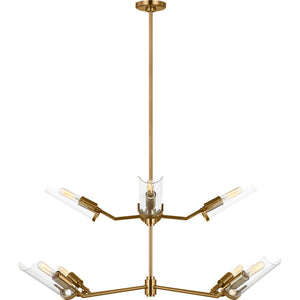 Mezzo Grand Chandelier Burnished Brass - Visual Comfort Ceiling Lights