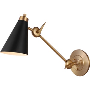 Signoret Library Sconce in Burnished Brass - Visual Comfort Wall Lights