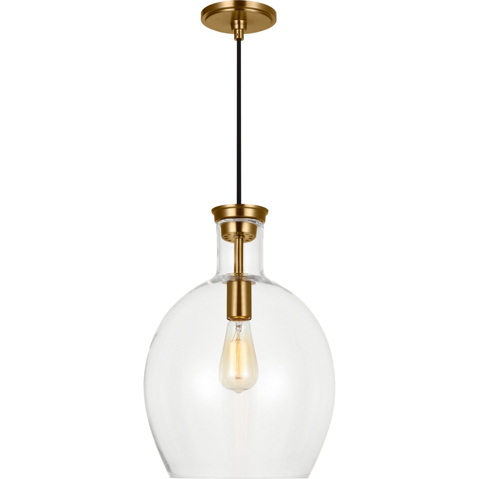 Vaso Medium Pendant Burnished Brass - Visual Comfort Ceiling Lights