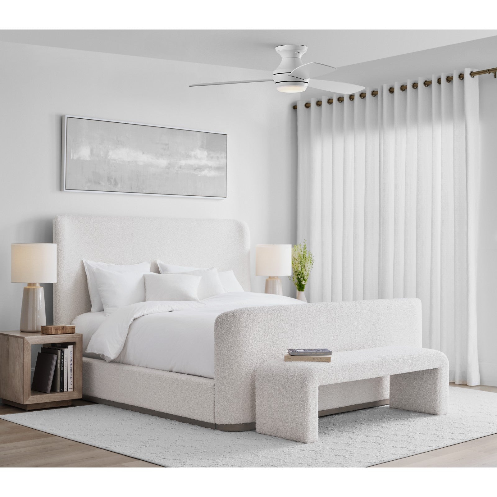 Ikon 52" Semi Flush LED Ceiling Fan - Visual Comfort Fan 26