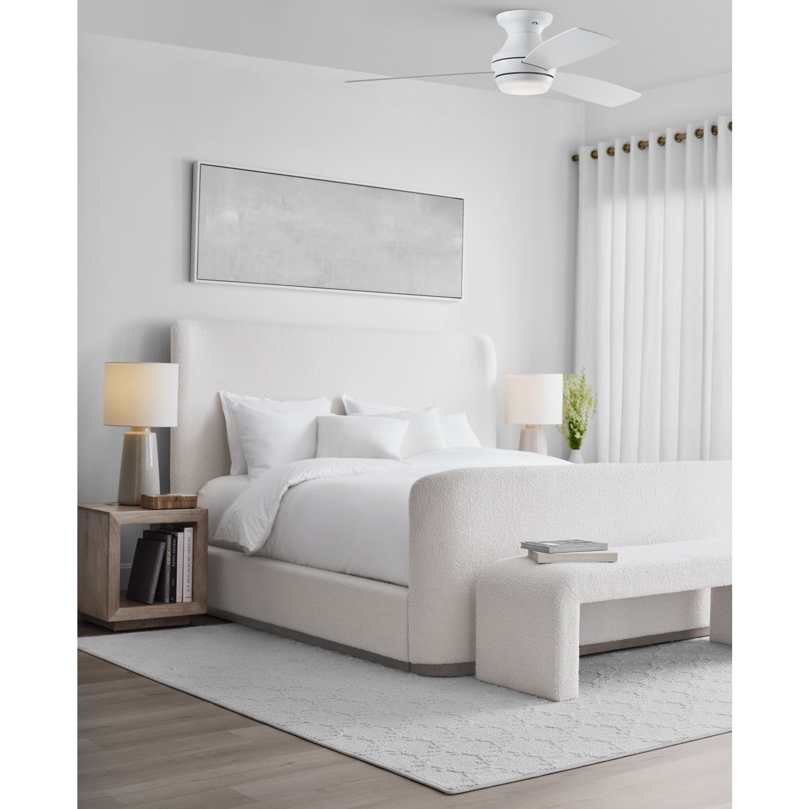 Ikon 52" Semi Flush LED Ceiling Fan - Visual Comfort Fan 23