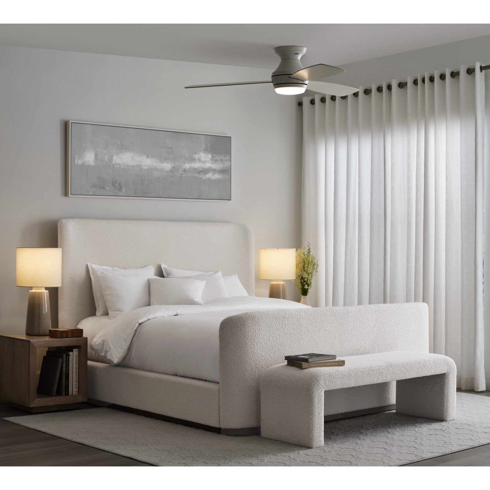Ikon 52" Semi Flush LED Ceiling Fan - Visual Comfort Fan 21