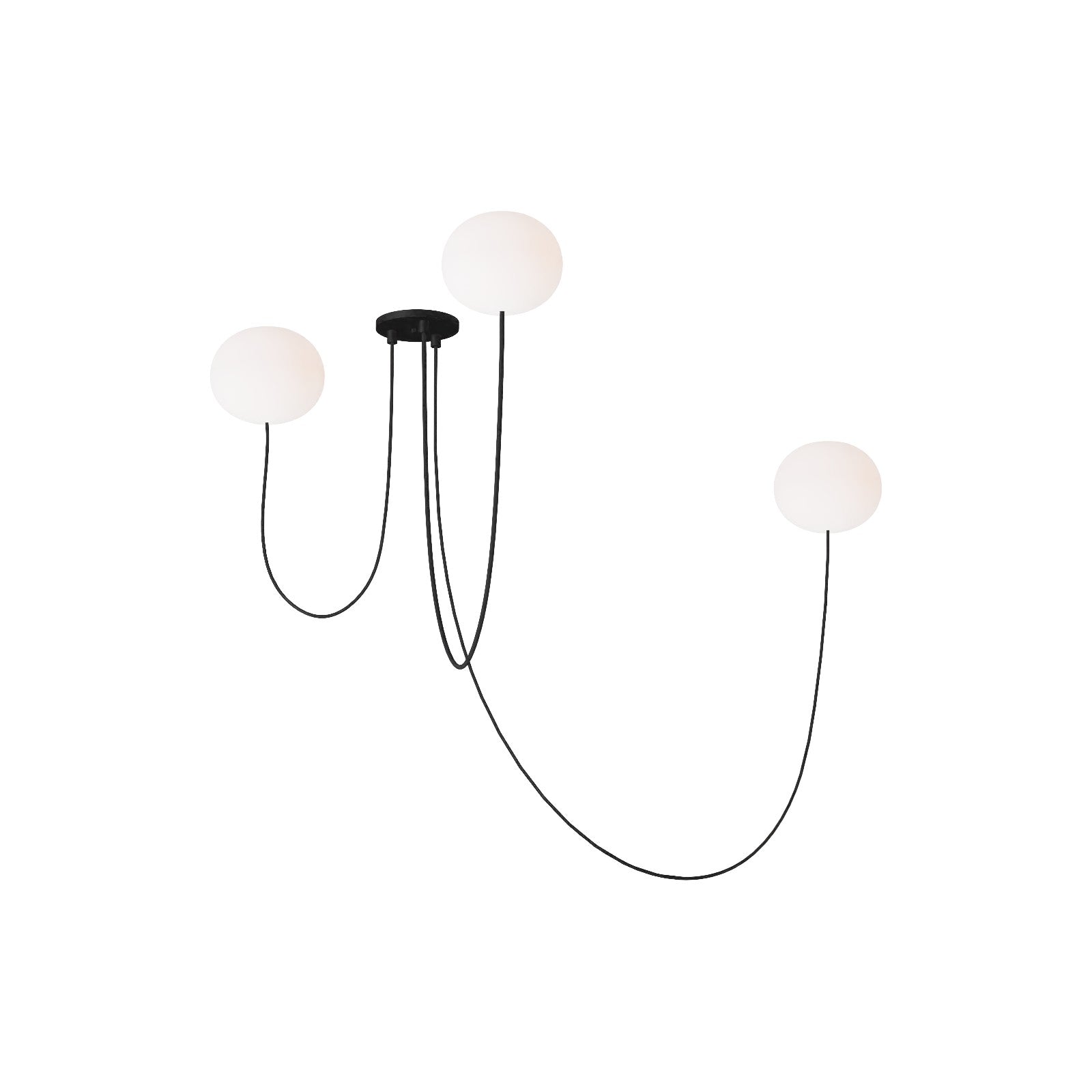 Helium Small 3-Light Chandelier - Visual Comfort Modern 1