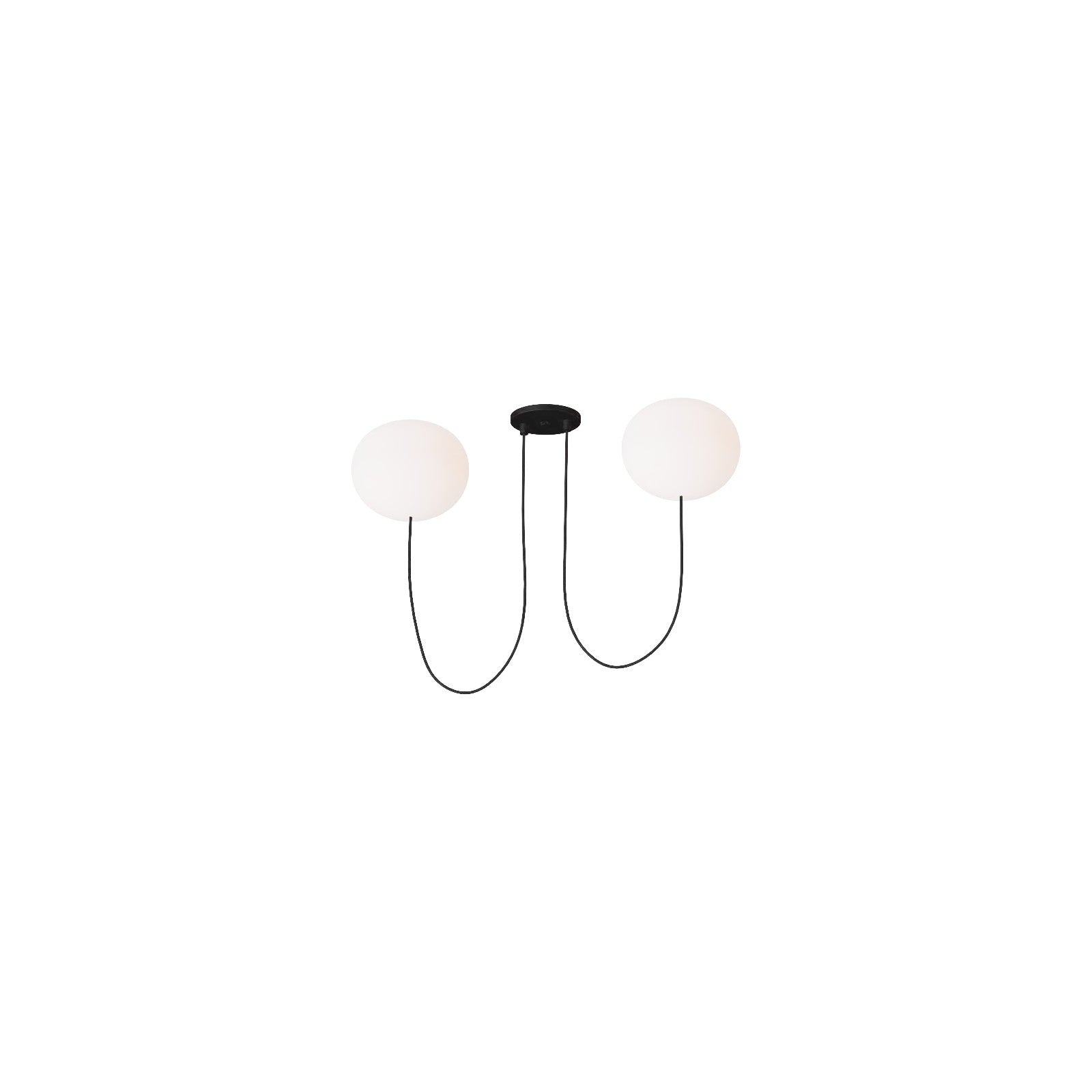 Helium Medium 2 Light Chandelier - Visual Comfort Modern 1