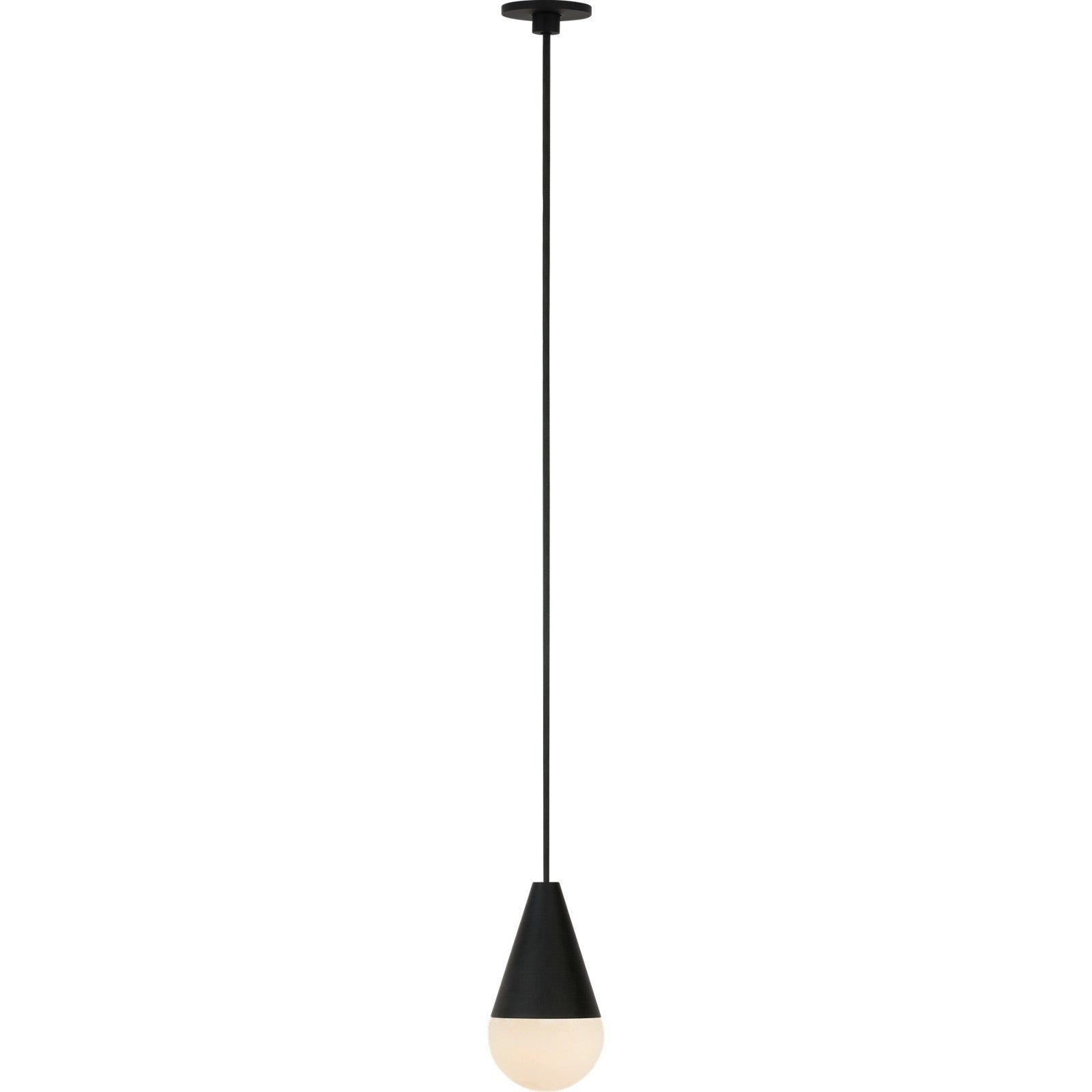 Cupola Alabaster 1-Light Port Alone Pendant - Visual Comfort Modern 3