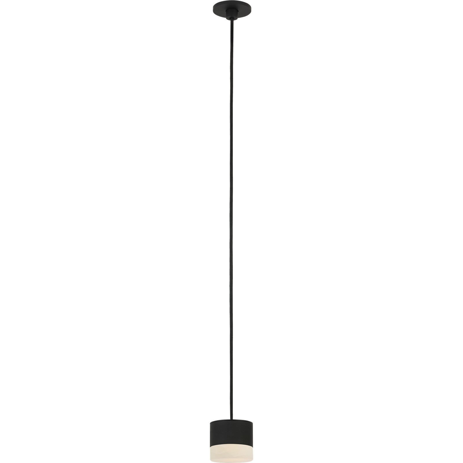 Gable Alabaster 1-Light Port Alone Pendant - Visual Comfort Modern 1