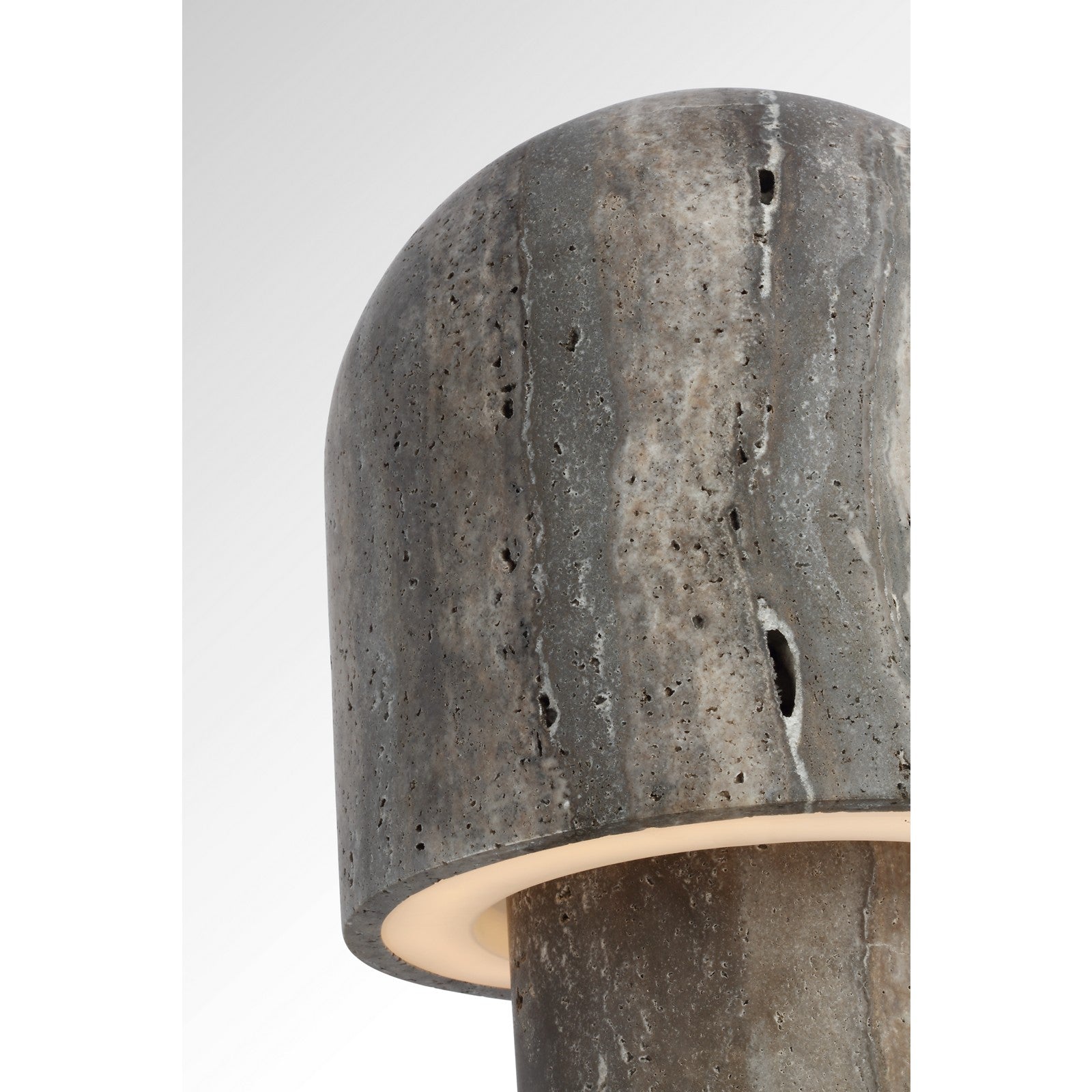 Kennett Small Travertine Table Lamp - Visual Comfort Modern 4