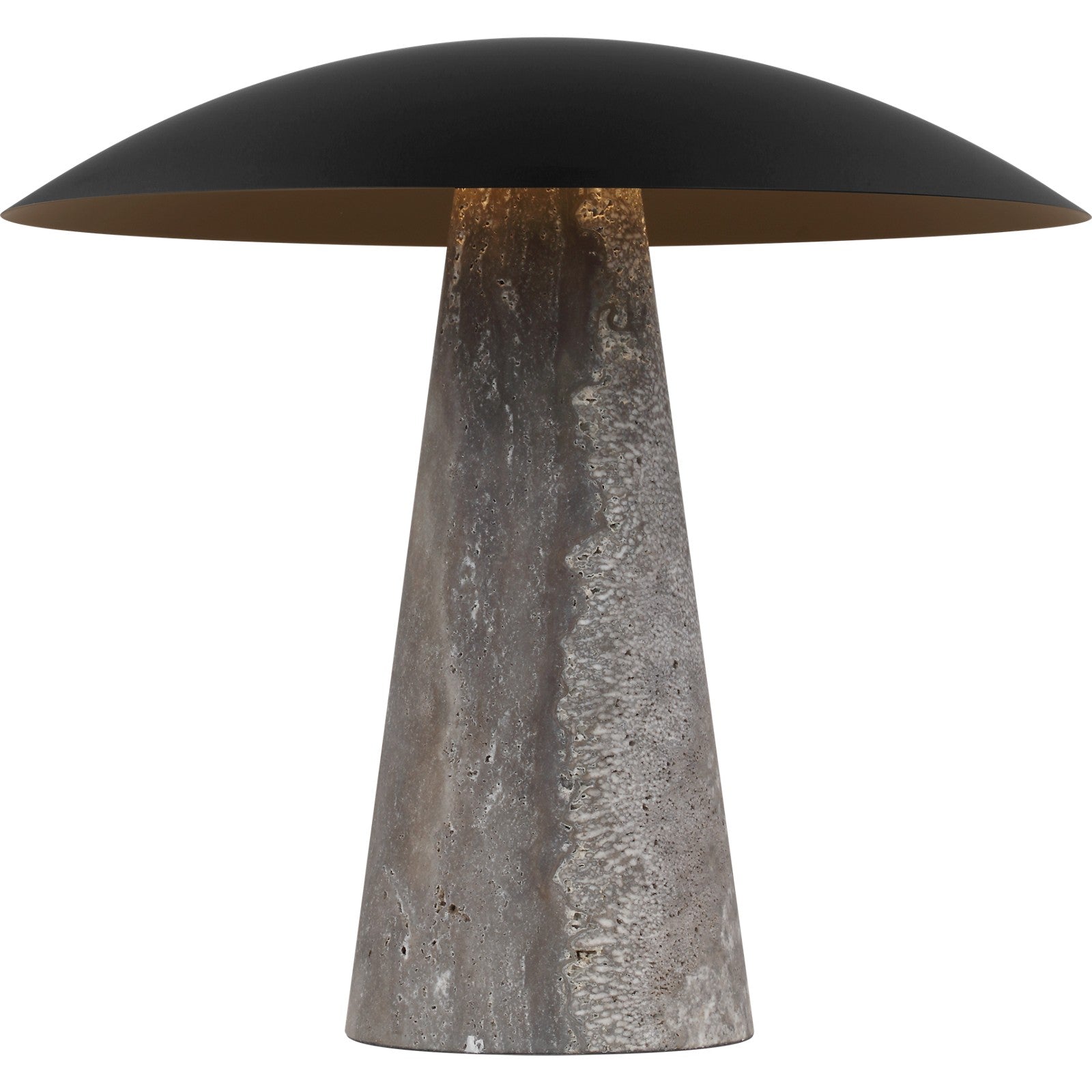 Aegis Medium Travertine Table Lamp - Visual Comfort Modern 1