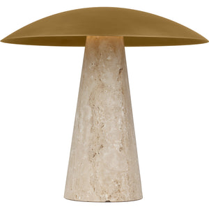 Aegis Medium Travertine Table Lamp - Visual Comfort Modern 2