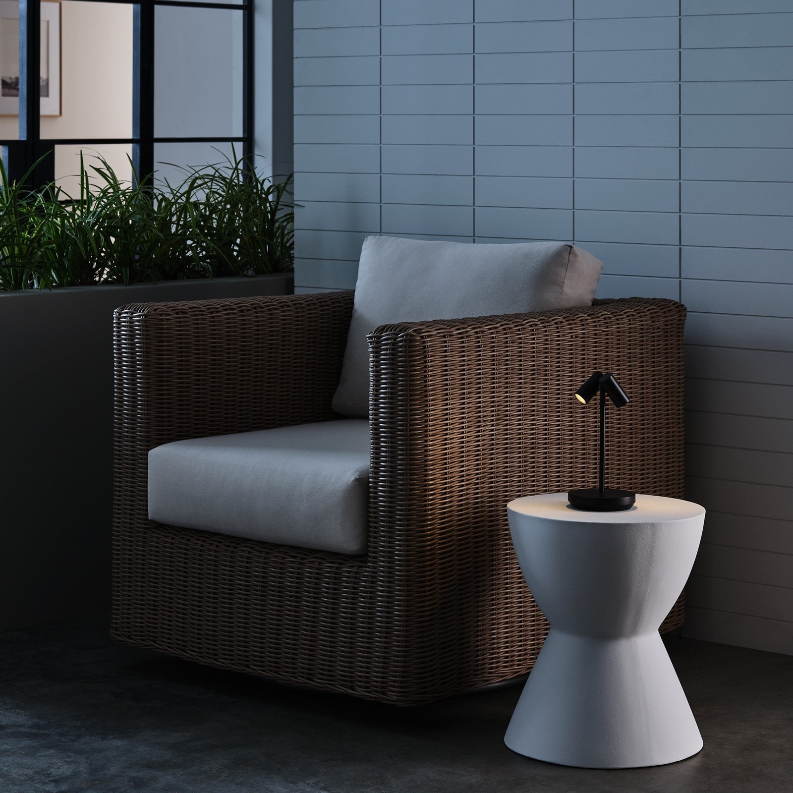 Doppia Short Accent Rechargeable Table Lamp - Visual Comfort Modern 12