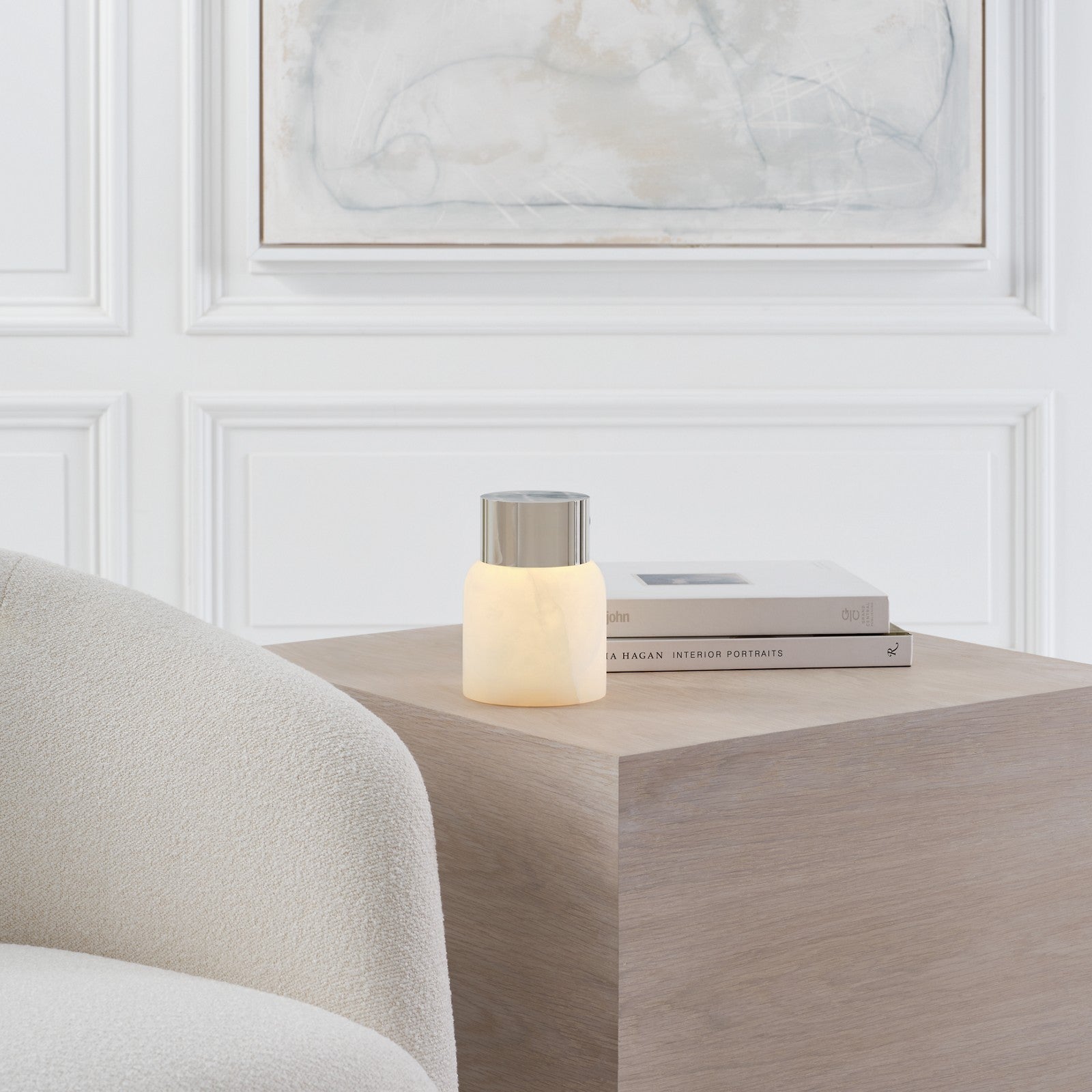 Caspe Alabaster 7 Rechargeable Table Lamp - Visual Comfort Modern 30