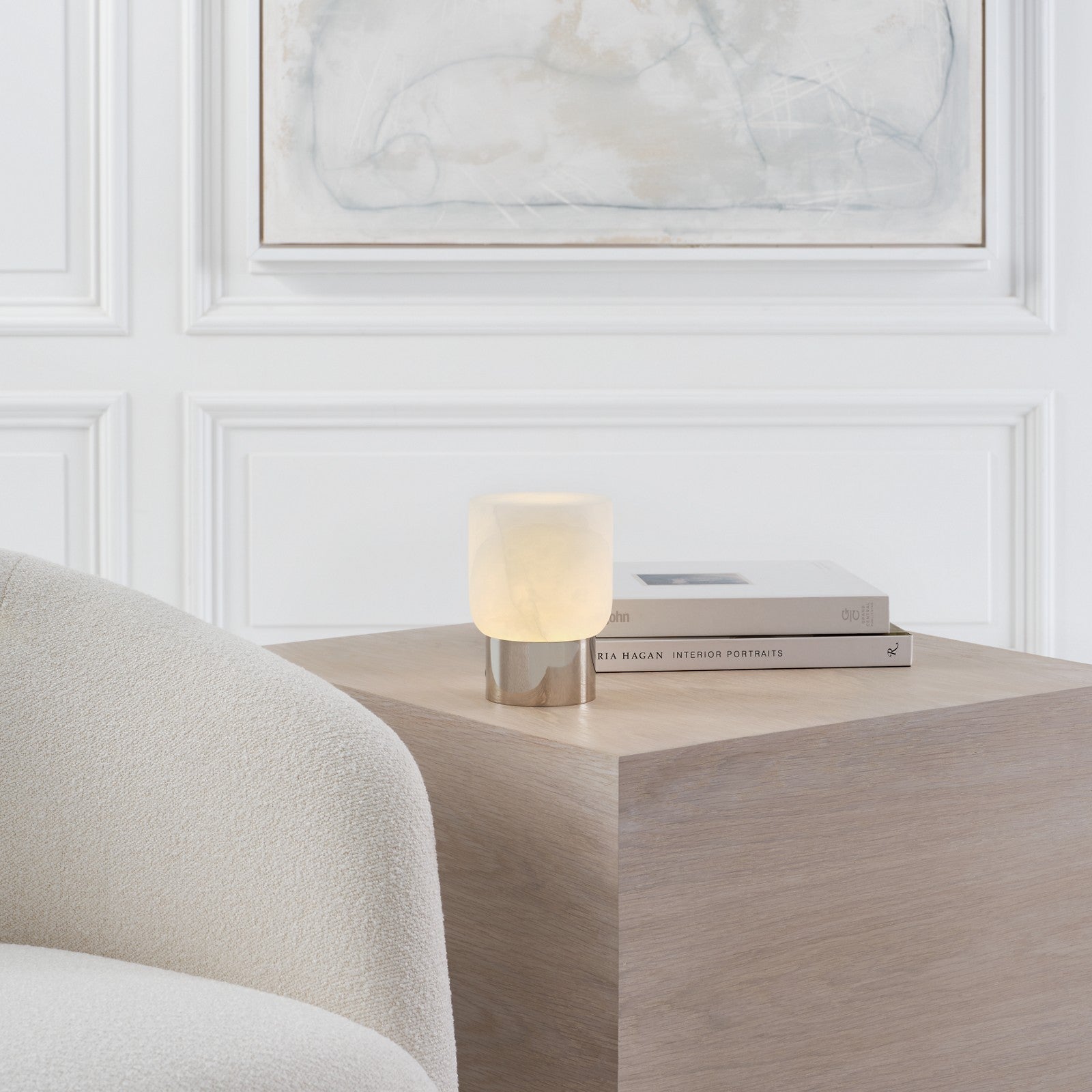 Caspe Alabaster 7 Rechargeable Table Lamp - Visual Comfort Modern 26