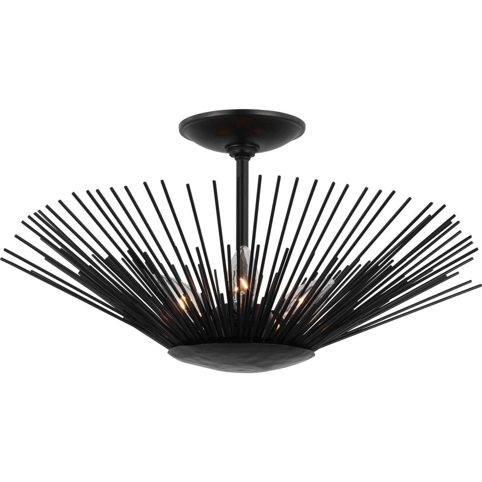Helios Large Semi-Flush Mount Antique Gild - Visual Comfort Ceiling Lights
