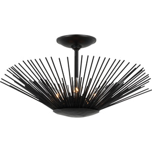 Helios Large Semi-Flush Mount Antique Gild - Visual Comfort Ceiling Lights