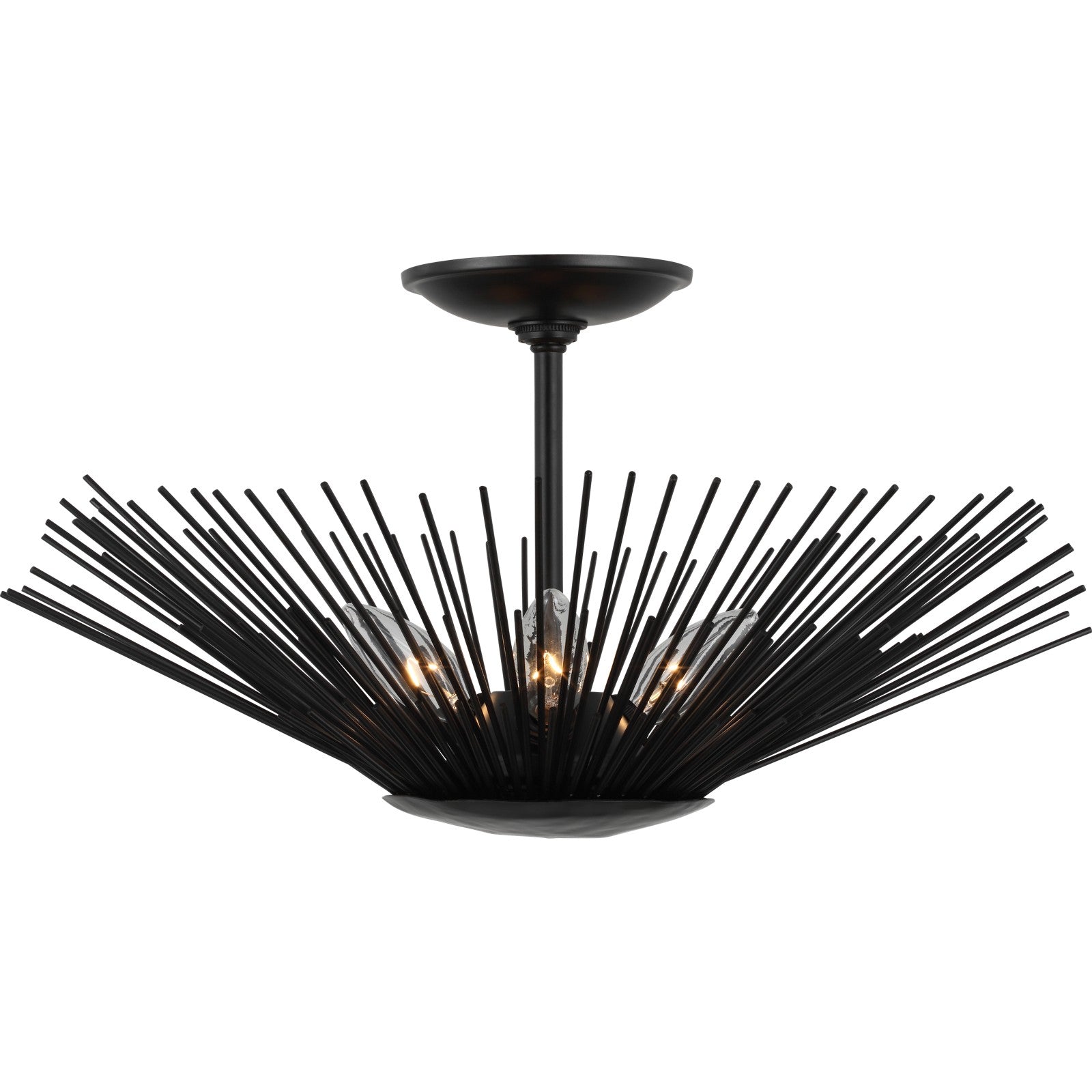 Helios Large Semi-Flush Mount Antique Gild - Visual Comfort Ceiling Lights