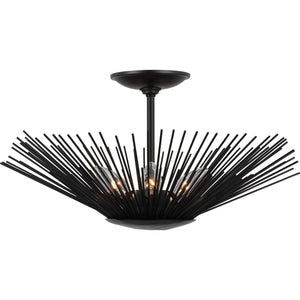 Helios Large Semi-Flush Mount Antique Gild - Visual Comfort Ceiling Lights