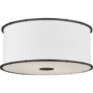 Aldric Medium Flush Mount Aged Iron - Visual Comfort Ceiling Lights