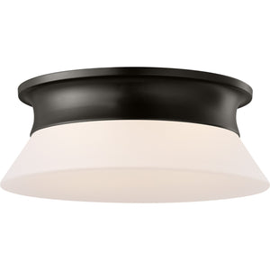 Panos Medium Flush Mount Aged Iron - Visual Comfort Ceiling Lights