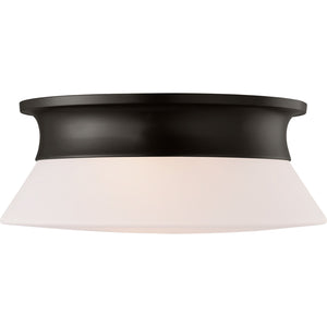 Panos Medium Flush Mount Aged Iron - Visual Comfort Ceiling Lights