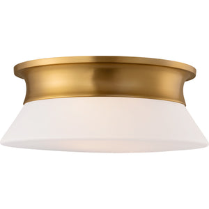 Panos Medium Flush Mount Aged Iron - Visual Comfort Ceiling Lights