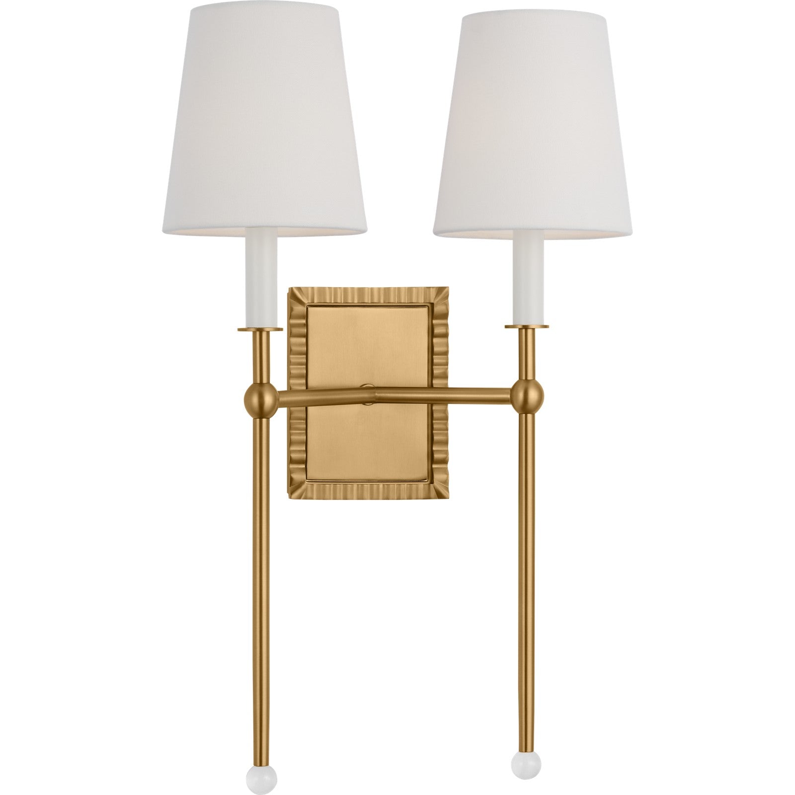 Baxley Double Sconce Burnished Brass - Visual Comfort Wall Lights