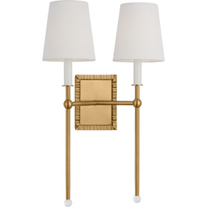 Baxley Double Sconce Burnished Brass - Visual Comfort Wall Lights