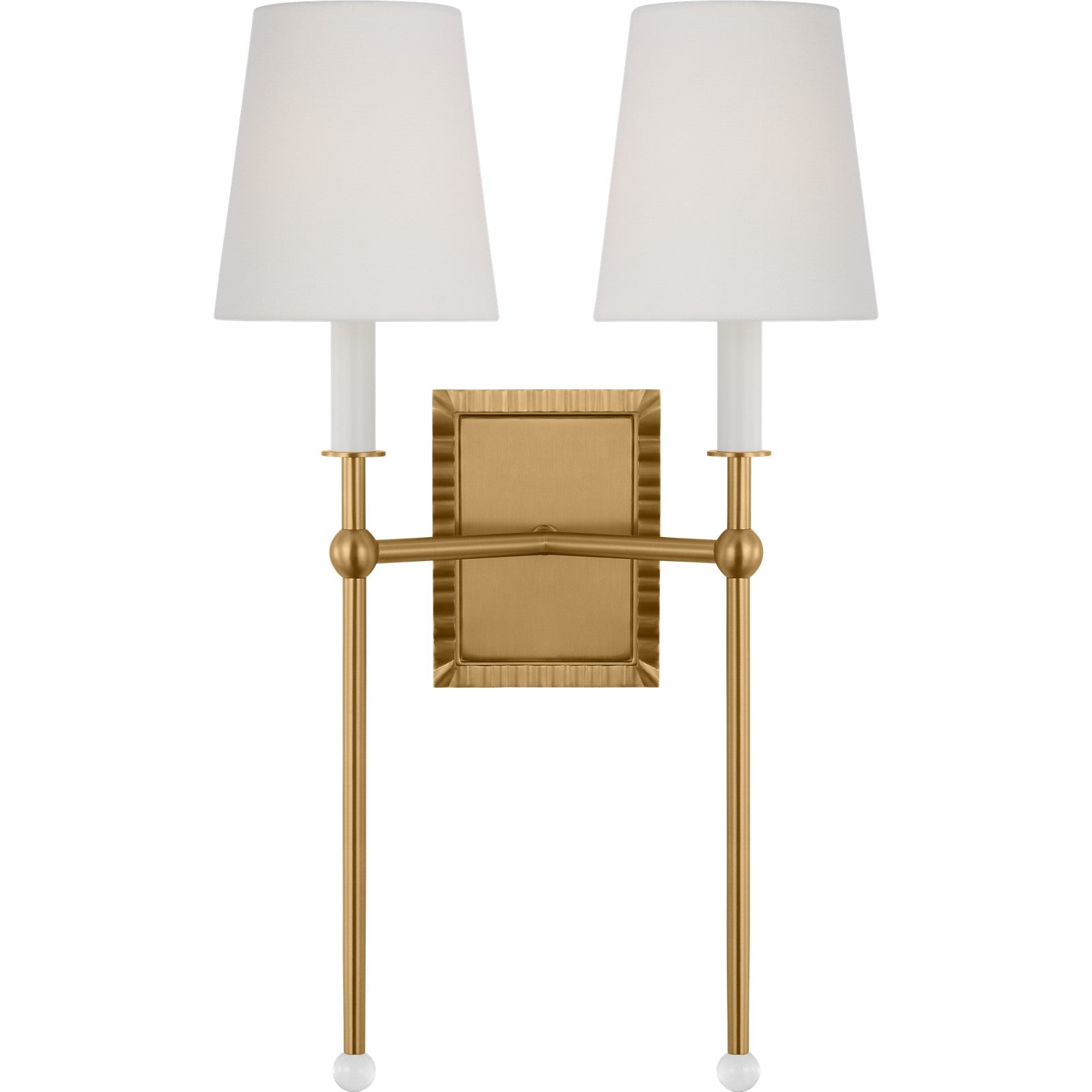 Baxley Double Sconce Burnished Brass - Visual Comfort Wall Lights