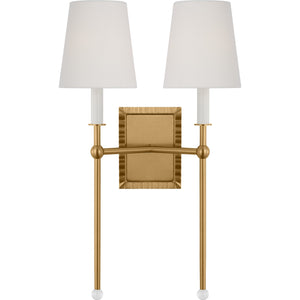 Baxley Double Sconce Burnished Brass - Visual Comfort Wall Lights