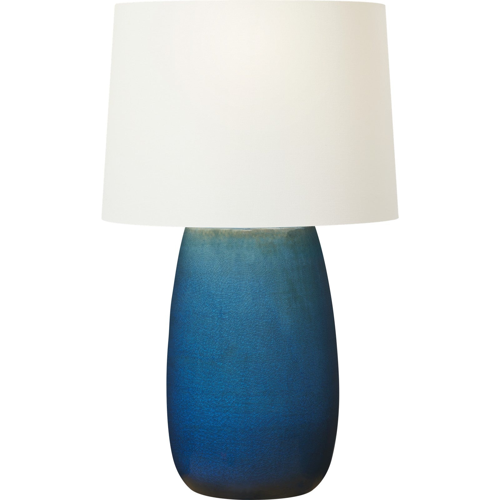 Roma Table Lamp Deep Ocean Crackle Bulbs Inc - Visual Comfort Table Lamps
