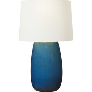 Roma Table Lamp Deep Ocean Crackle Bulbs Inc - Visual Comfort Table Lamps