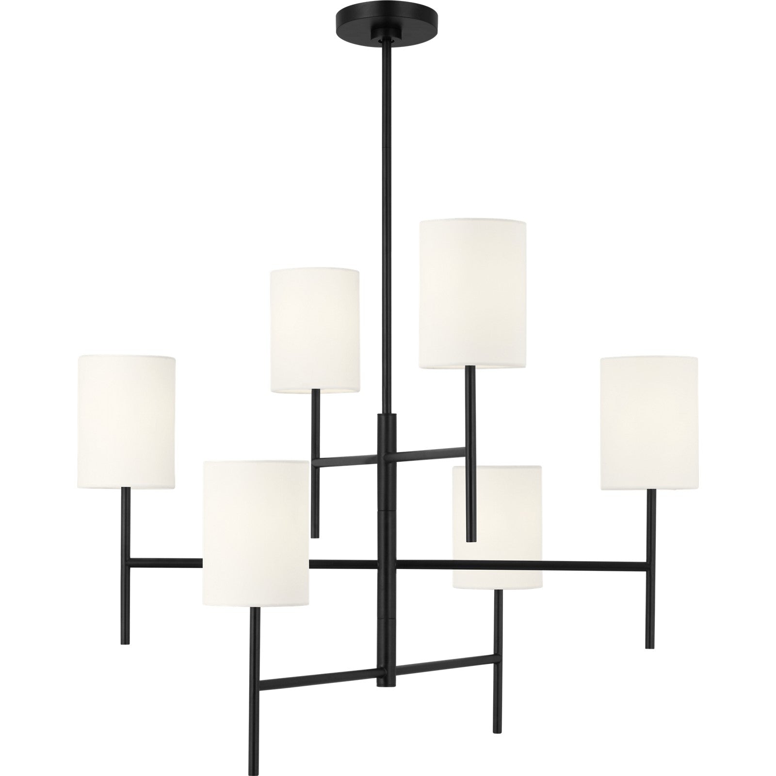 Key Large Chandelier Matte White - Visual Comfort Ceiling Lights