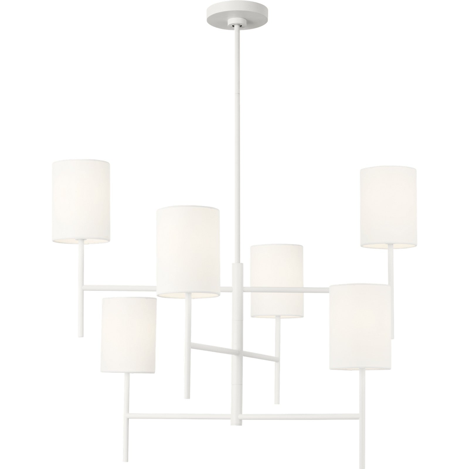 Key Large Chandelier Matte White - Visual Comfort Ceiling Lights