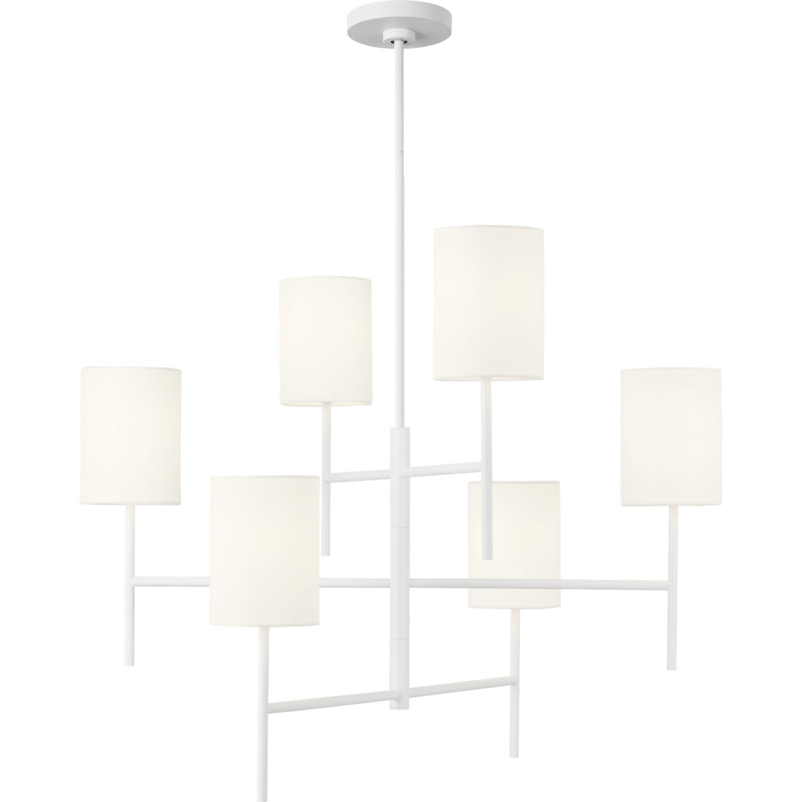 Key Large Chandelier Matte White - Visual Comfort Ceiling Lights