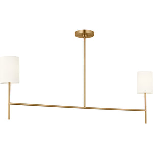 Key Medium Linear Chandelier Burnished Brass - Visual Comfort Ceiling Lights