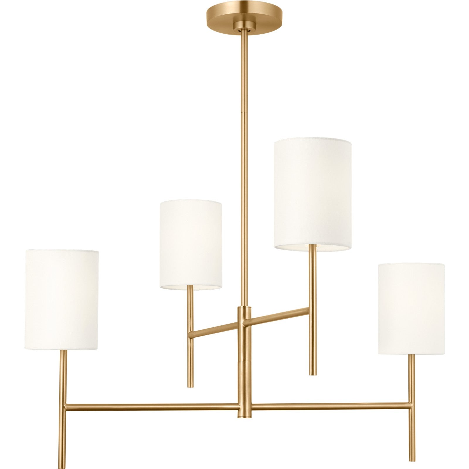 Key Medium Chandelier Burnished Brass - Visual Comfort Ceiling Lights
