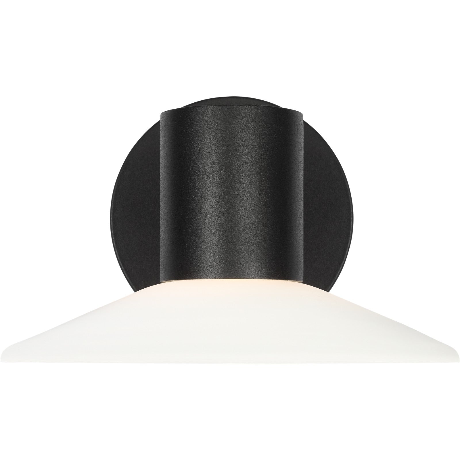 Focal Small LED Sconce Textured Black Bulbs Inc - Visual Comfort Outdoor Lighting