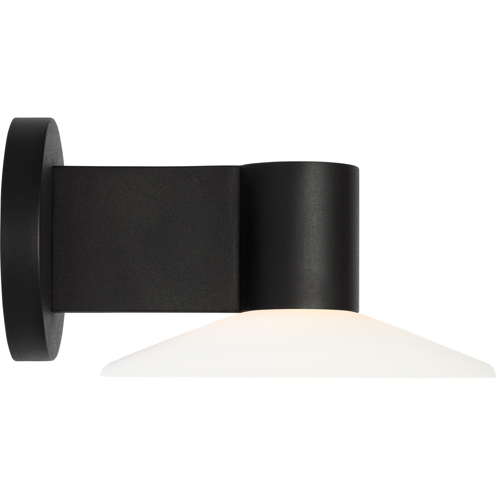 Focal Small LED Sconce Textured Black Bulbs Inc - Visual Comfort Outdoor Lighting