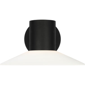 Focal Medium LED Sconce Textured Black Bulbs Inc - Visual Comfort Outdoor Lighting