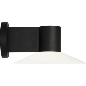 Focal Medium LED Sconce Textured Black Bulbs Inc - Visual Comfort Outdoor Lighting