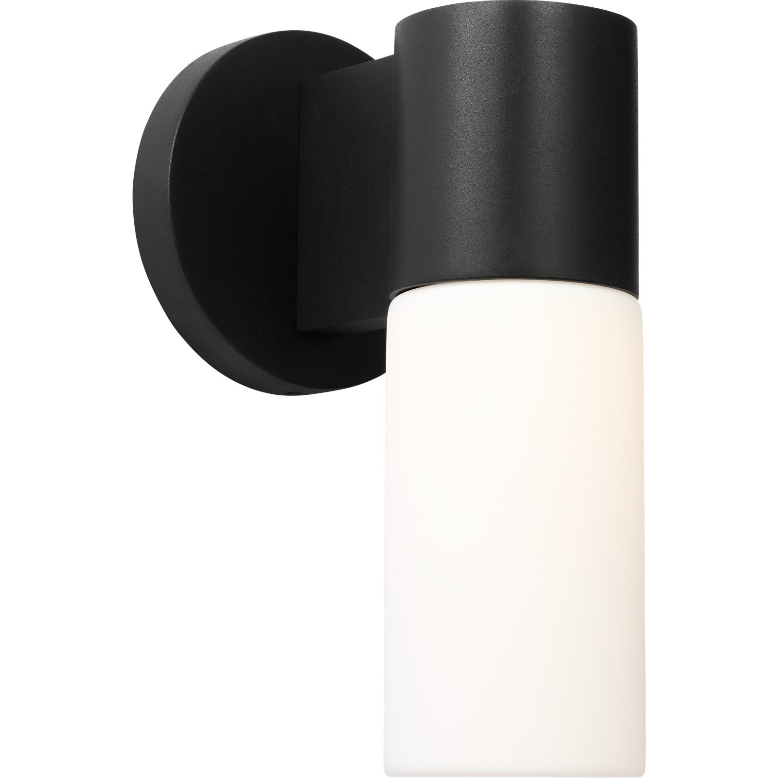 Focal Short LED Sconce Textured Black Bulbs Inc - Visual Comfort Outdoor Lighting